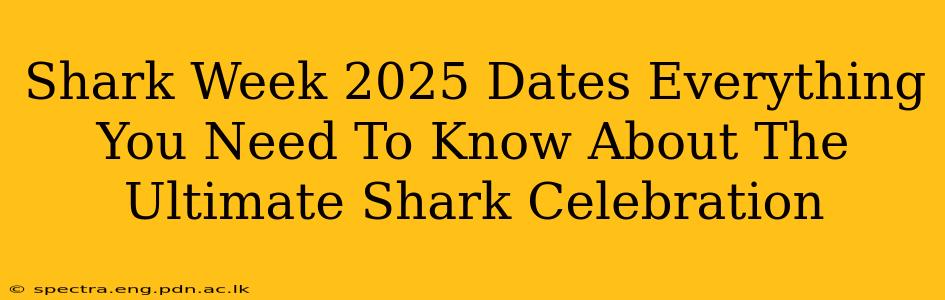 Shark Week 2025 Dates Everything You Need To Know About The Ultimate Shark Celebration