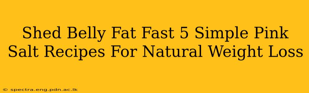 Shed Belly Fat Fast 5 Simple Pink Salt Recipes For Natural Weight Loss