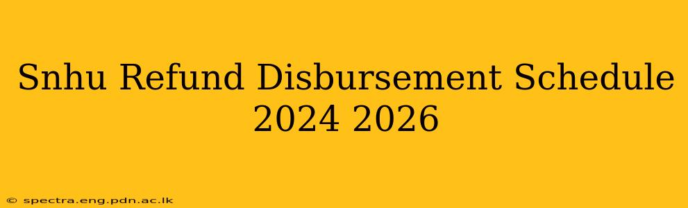 Snhu Refund Disbursement Schedule 2024 2026