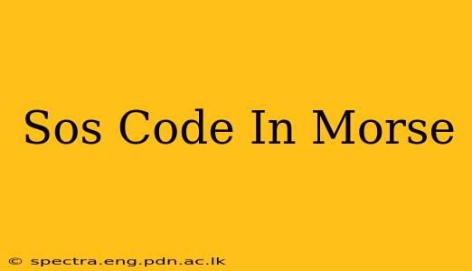 Sos Code In Morse