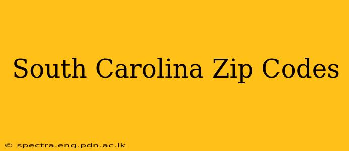 South Carolina Zip Codes