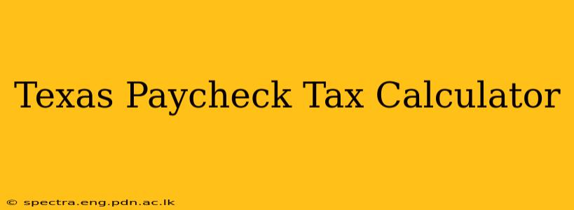 Texas Paycheck Tax Calculator