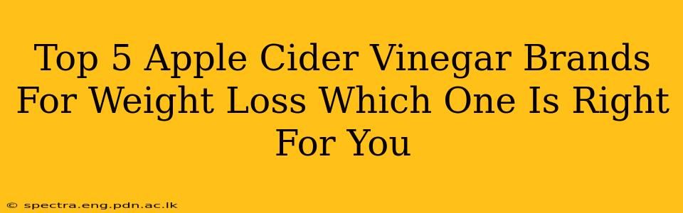 Top 5 Apple Cider Vinegar Brands For Weight Loss Which One Is Right For You