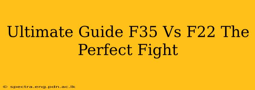 Ultimate Guide F35 Vs F22 The Perfect Fight