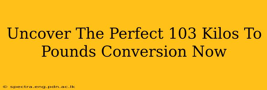 Uncover The Perfect 103 Kilos To Pounds Conversion Now