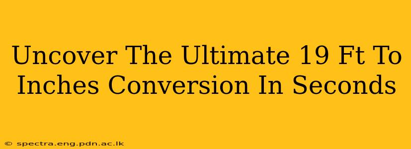 Uncover The Ultimate 19 Ft To Inches Conversion In Seconds