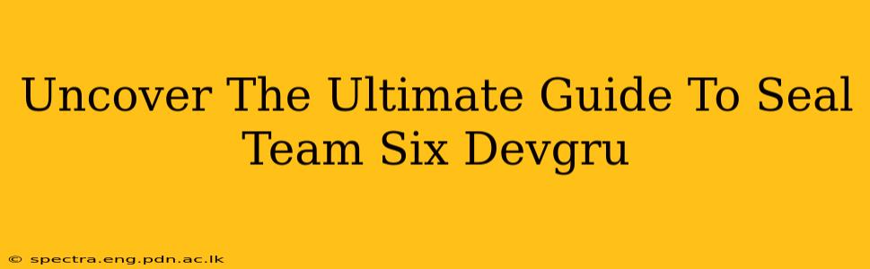 Uncover The Ultimate Guide To Seal Team Six Devgru