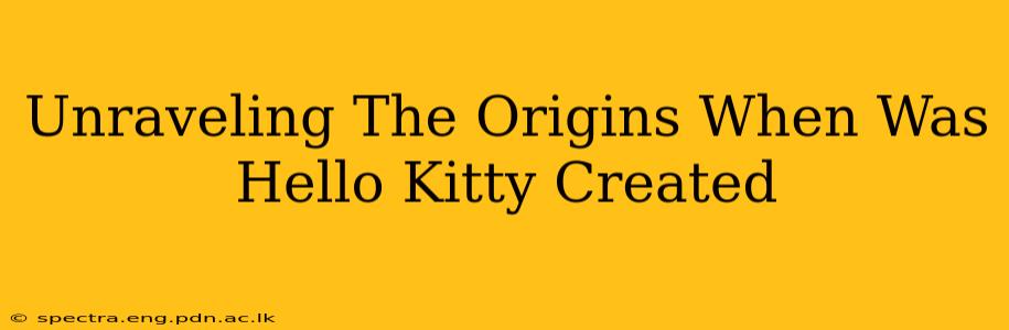 Unraveling The Origins When Was Hello Kitty Created