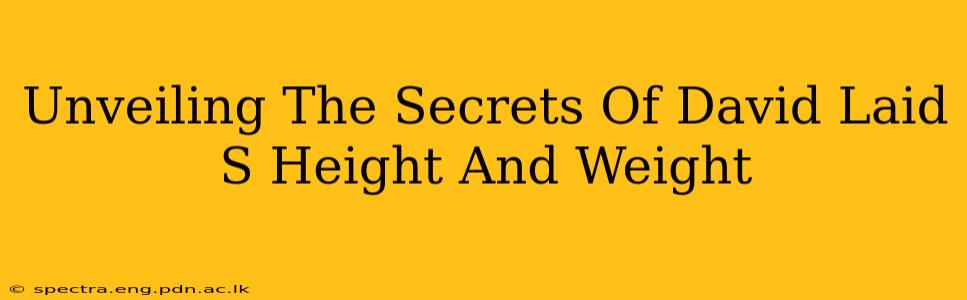Unveiling The Secrets Of David Laid S Height And Weight