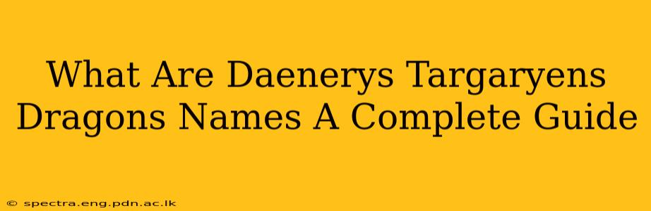 What Are Daenerys Targaryens Dragons Names A Complete Guide
