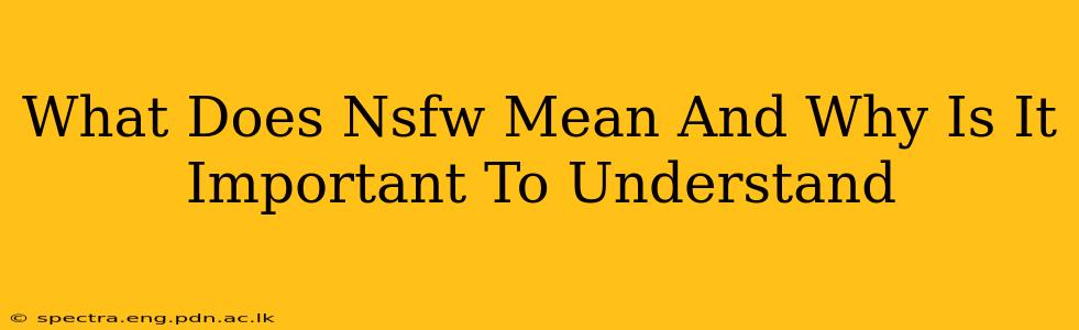 What Does Nsfw Mean And Why Is It Important To Understand