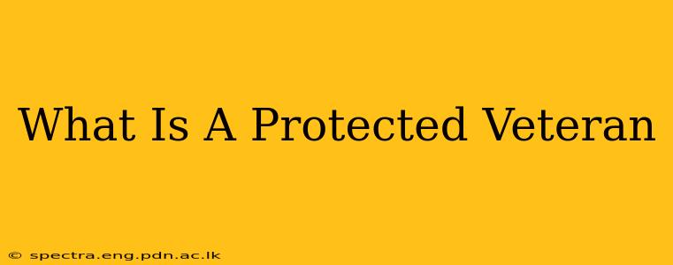 What Is A Protected Veteran