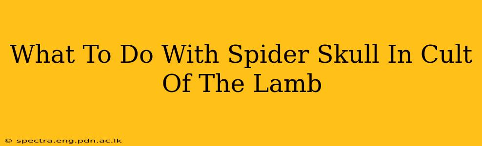 What To Do With Spider Skull In Cult Of The Lamb