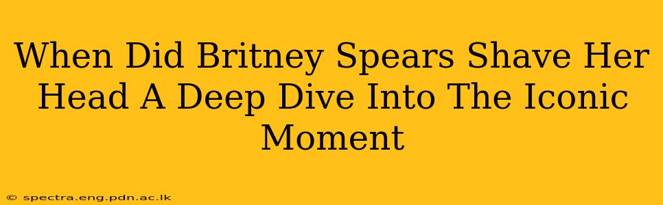 When Did Britney Spears Shave Her Head A Deep Dive Into The Iconic Moment