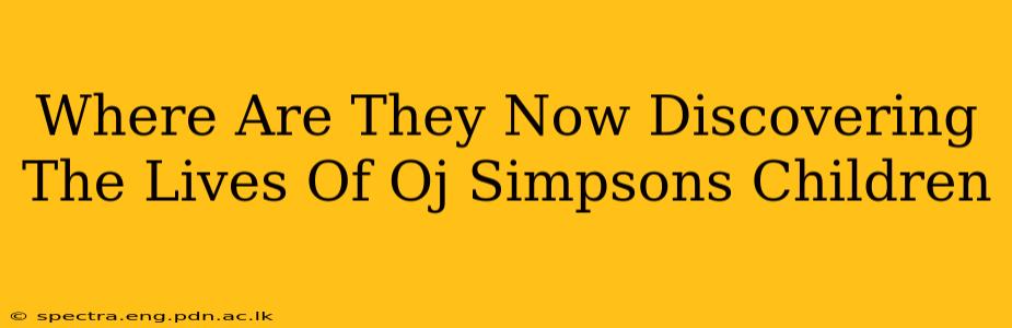Where Are They Now Discovering The Lives Of Oj Simpsons Children