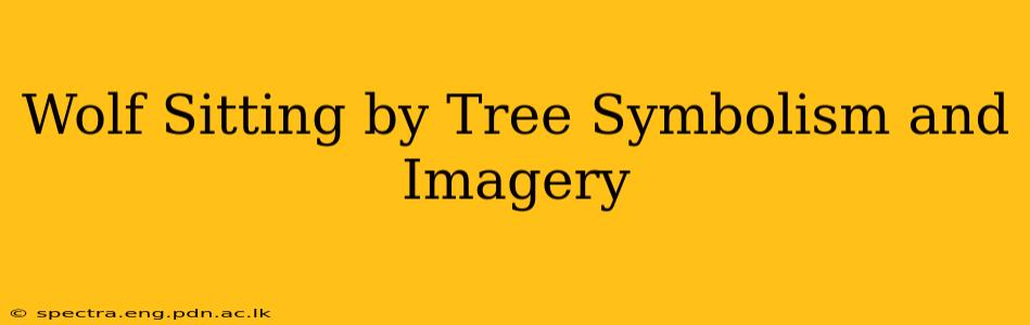 Wolf Sitting by Tree Symbolism and Imagery