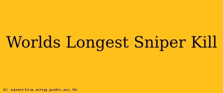 Worlds Longest Sniper Kill
