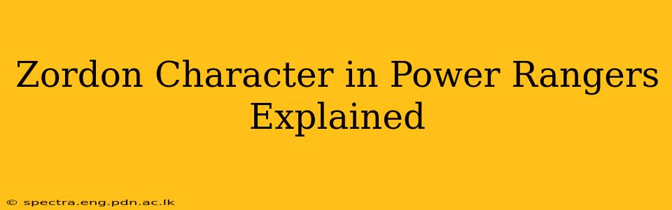 Zordon Character in Power Rangers Explained